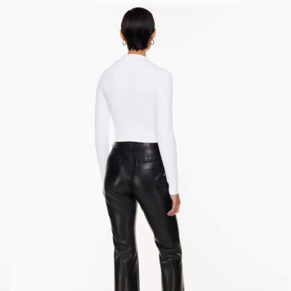 Aritzia- Babaton Sculpt Knit Polo Longsleeve - Picture 2 of 4